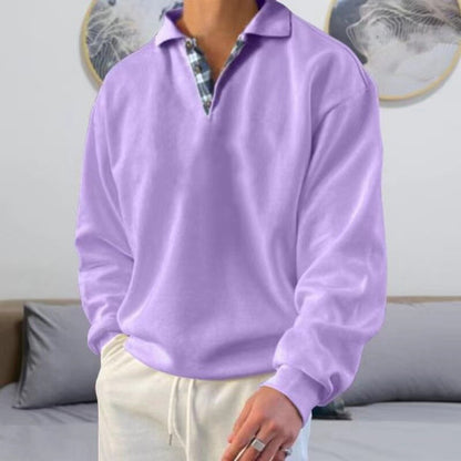 Herre Pullover Let Materiale Tidløs Design Komfortabel Pasform 3