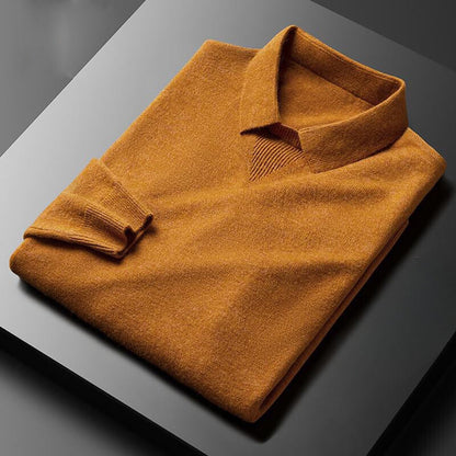 Herre Pullover Med Polokrave Stilfuld Design 1