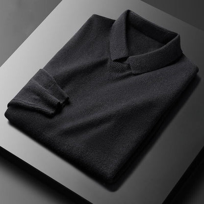 Herre Pullover Med Polokrave Stilfuld Design 3