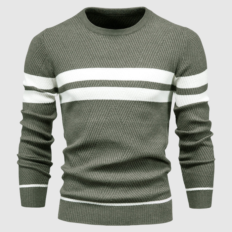 Herre Pullover Med Striber Casual Stil 2