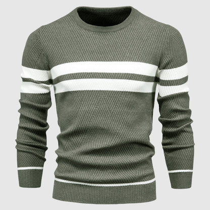 Herre Pullover Med Striber Casual Stil 2