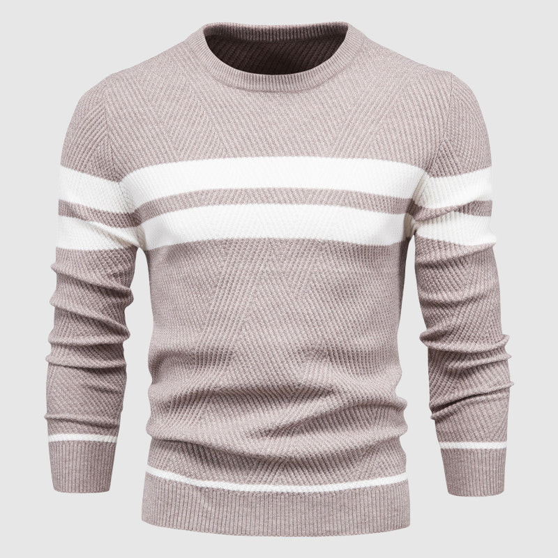Herre Pullover Med Striber Casual Stil 3