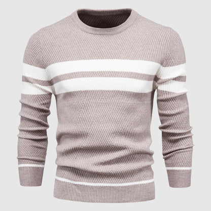 Herre Pullover Med Striber Casual Stil 3
