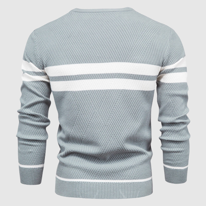 Herre Pullover Med Striber Casual Stil 5