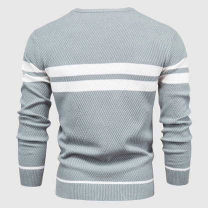 Herre Pullover Med Striber Casual Stil 5