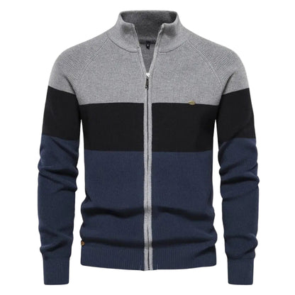 Herre Pullover Patchwork Design Modern 0
