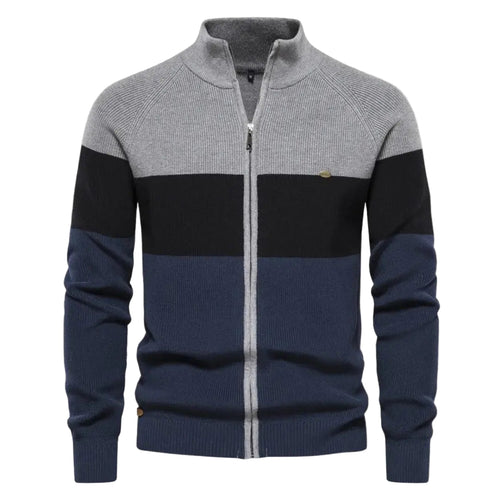 Herre Pullover Patchwork Design Modern 0