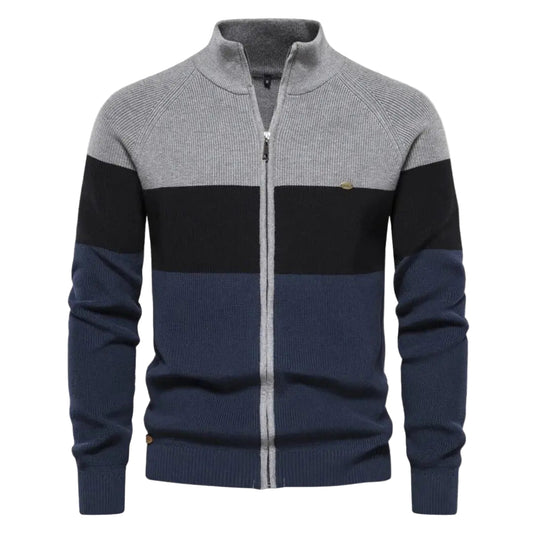 Herre Pullover Patchwork Design Modern 0