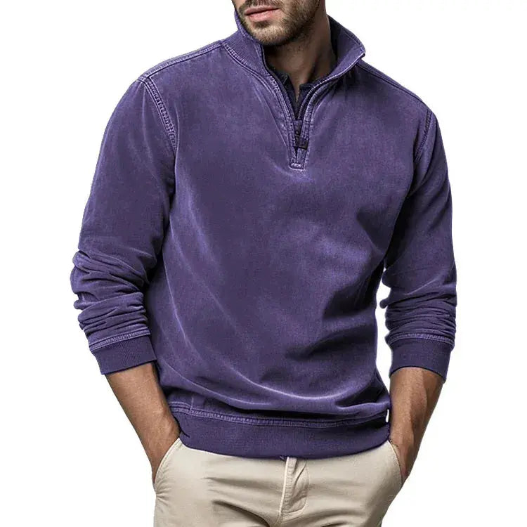 Herre Pullover Vintage Design Fleece Sweater 5