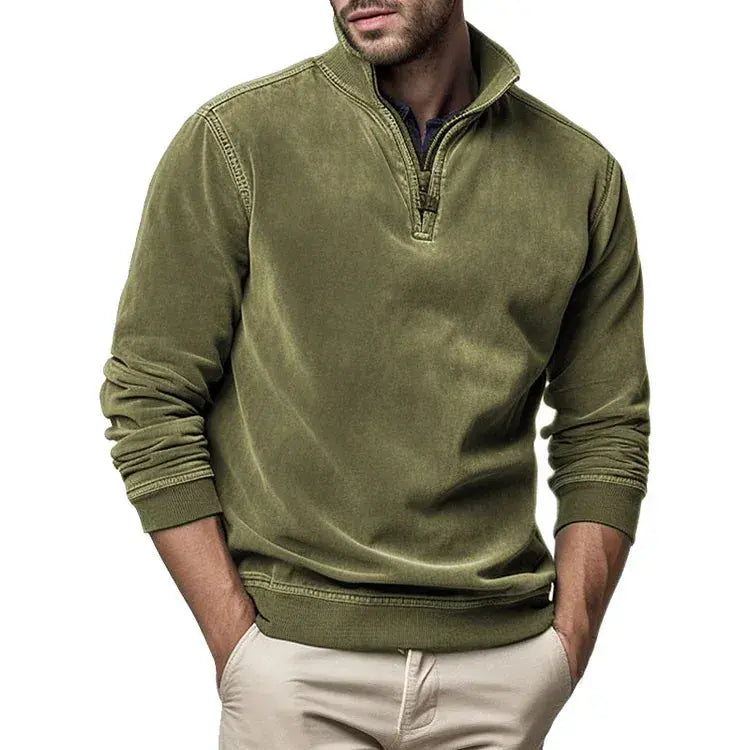 Herre Pullover Vintage Design Fleece Sweater 7