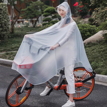 Herre Regnponcho Transparent PVC Til Cykel Og Motorcykel 0