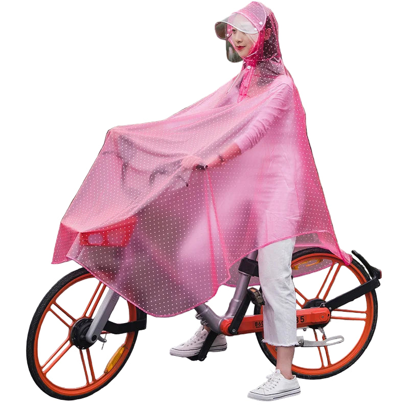 Herre Regnponcho Transparent PVC Til Cykel Og Motorcykel 1