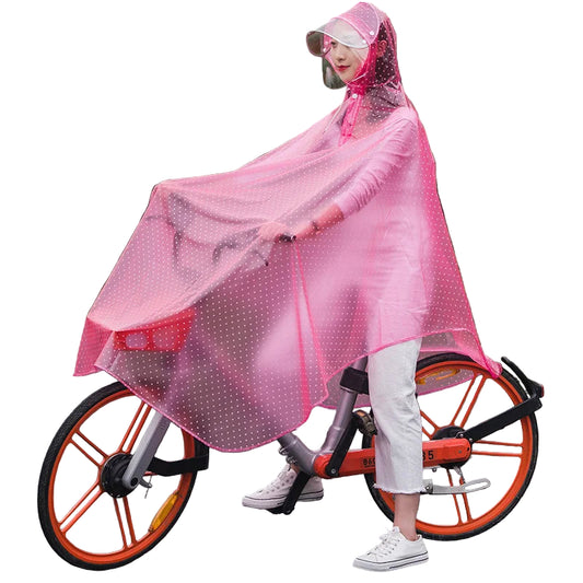 Herre Regnponcho Transparent PVC Til Cykel Og Motorcykel 1