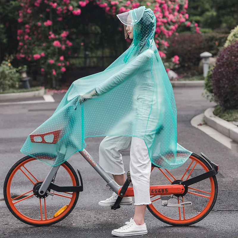 Herre Regnponcho Transparent PVC Til Cykel Og Motorcykel 2