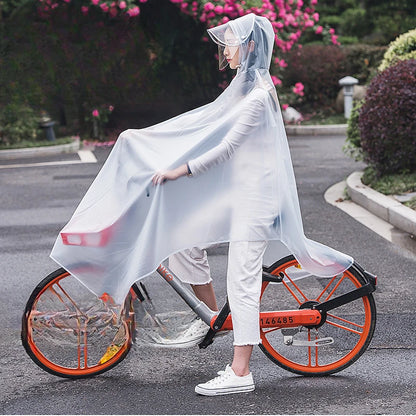Herre Regnponcho Transparent PVC Til Cykel Og Motorcykel 3