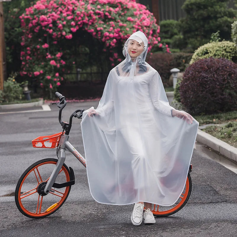 Herre Regnponcho Transparent PVC Til Cykel Og Motorcykel 4