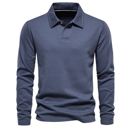 Herre Skjorte Casual 100% Bomuld Lange Ærmer Klassisk Design 1