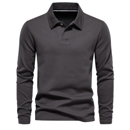 Herre Skjorte Casual 100% Bomuld Lange Ærmer Klassisk Design 6