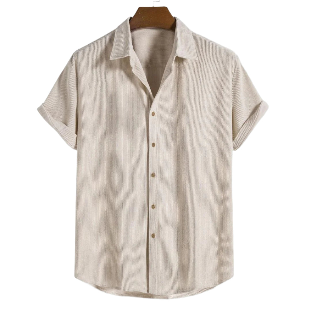 Herre Skjorte Corduroy Klassisk Design Komfortabel Pasform 0