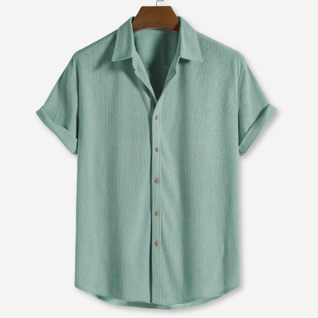 Herre Skjorte Corduroy Klassisk Design Komfortabel Pasform 1