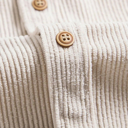 Herre Skjorte Corduroy Klassisk Design Komfortabel Pasform 4