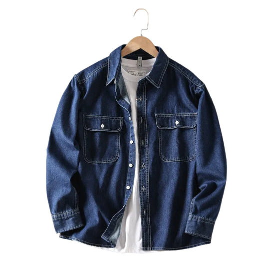 Herre Skjorte Denim Retro Stil - Afslappet Design til Mænd 0