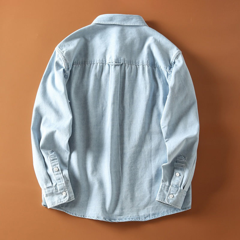 Herre Skjorte Denim Retro Stil - Afslappet Design til Mænd 2
