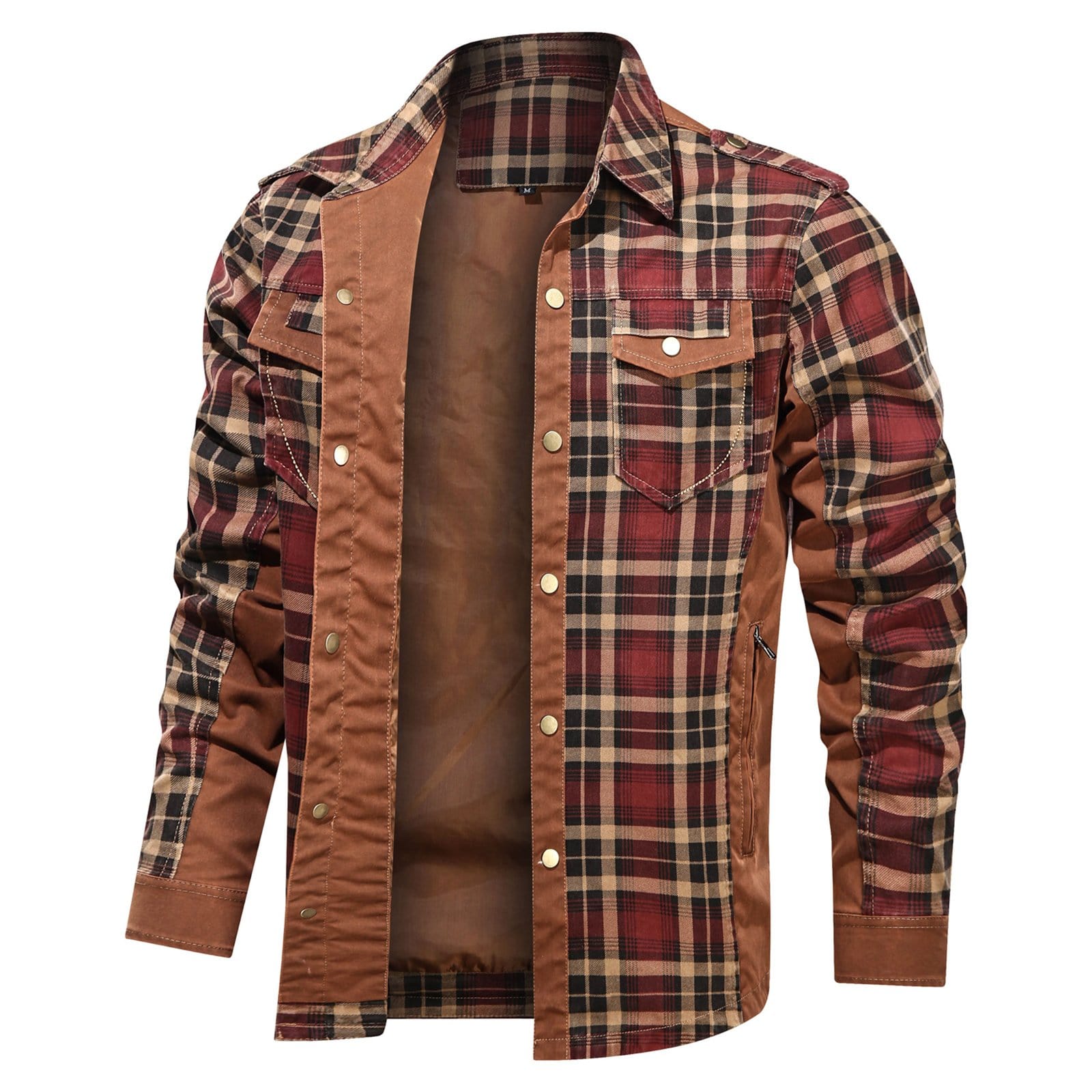 Herre Skjorte Flannel Klassisk Design 100% Bomuld 1