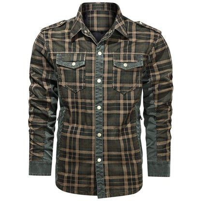 Herre Skjorte Flannel Klassisk Design 100% Bomuld 3