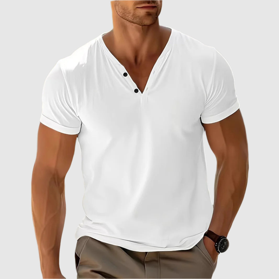 Herre Skjorte Klassisk Henley Design til Mænd 2