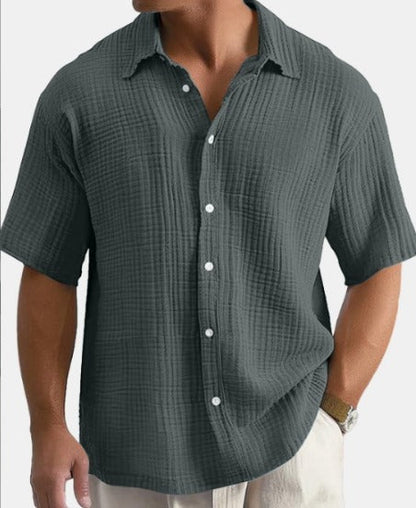 Herre Skjorter Casual Vaffelstil Moderne Design 1