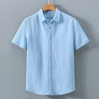 Herre Skjorter Kortærmet Med Spids Krave Casual Stil 3