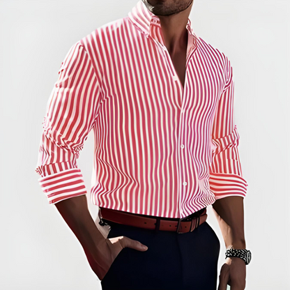 Herre Skjorter Stribet Smart Casual Pasform 2