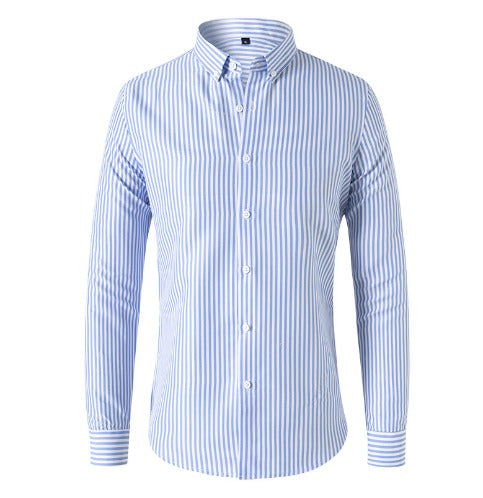 Herre Skjorter Stribet Smart Casual Pasform 4