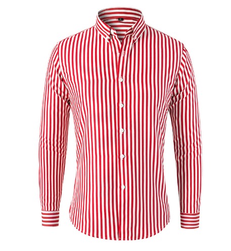 Herre Skjorter Stribet Smart Casual Pasform 5