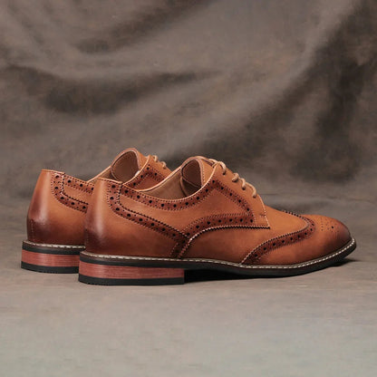 Herre Sko Oxford Brogues Med Wingtip Design 5