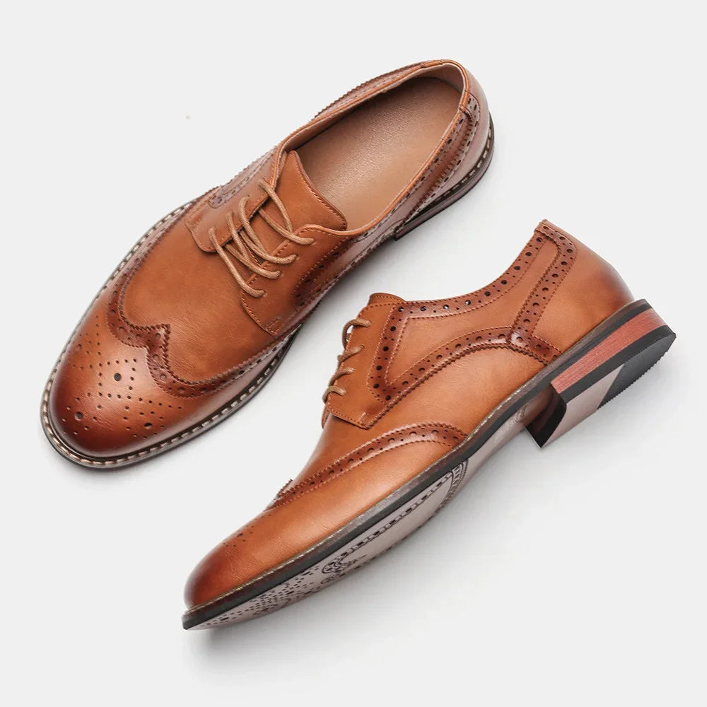 Herre Sko Oxford Brogues Med Wingtip Design 6