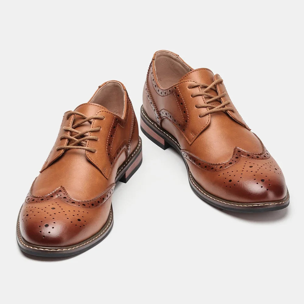 Herre Sko Oxford Brogues Med Wingtip Design 7
