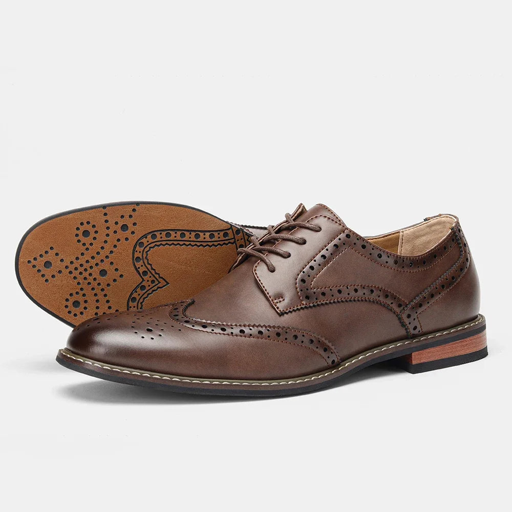 Herre Sko Oxford Brogues Med Wingtip Design 8