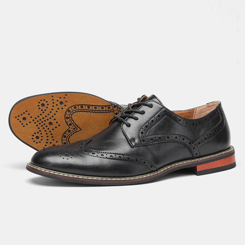 Herre Sko Oxford Brogues Med Wingtip Design 9