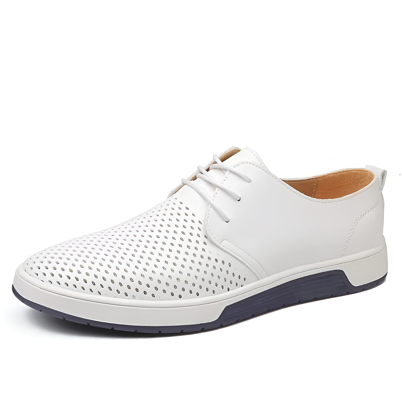 Herre Sko Perforeret Low Top Sneaker Moderne Design 3