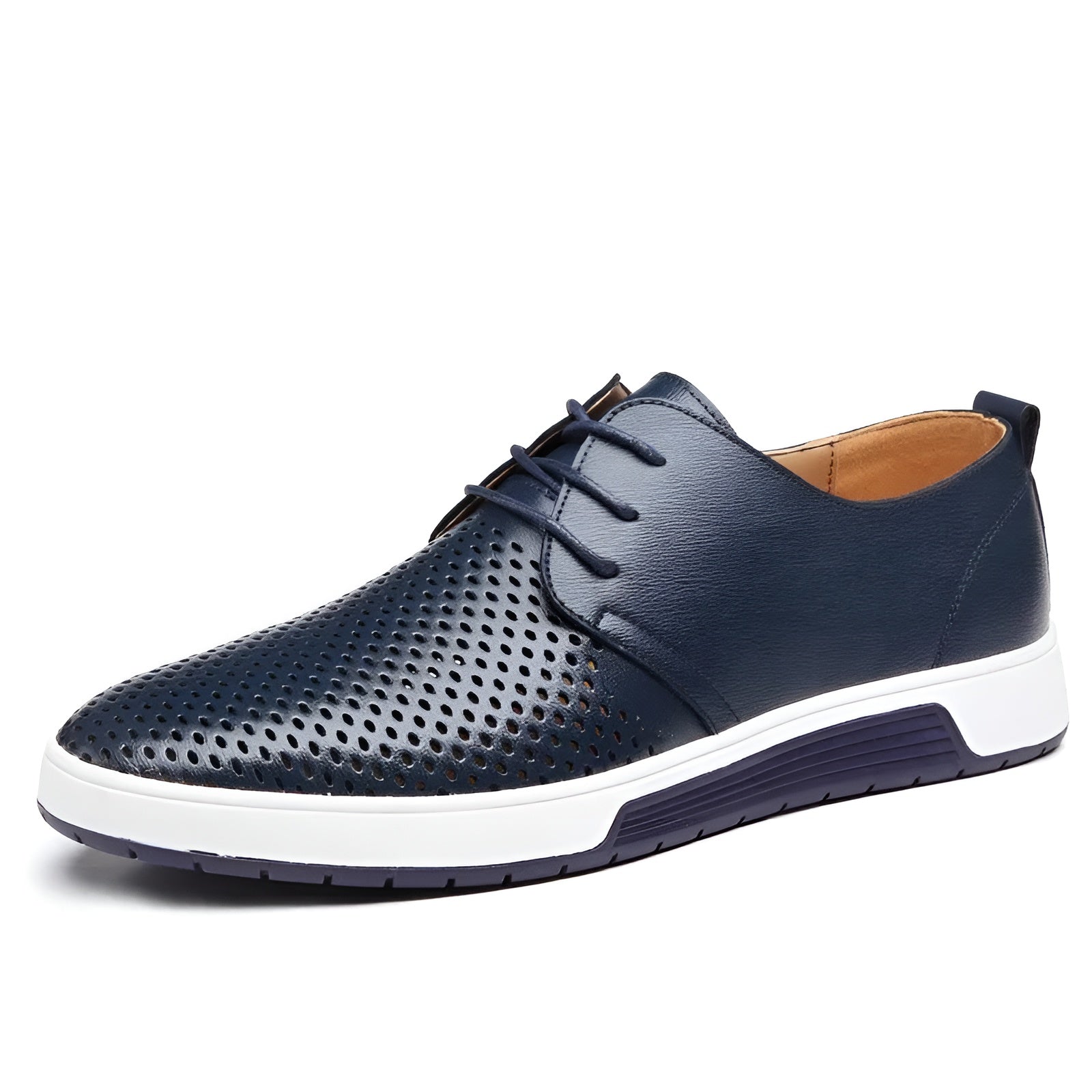 Herre Sko Perforeret Low Top Sneaker Moderne Design 5