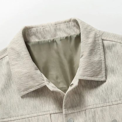 Herre Sommerjakke Ribbede Detaljer Letvægtsdesign 3