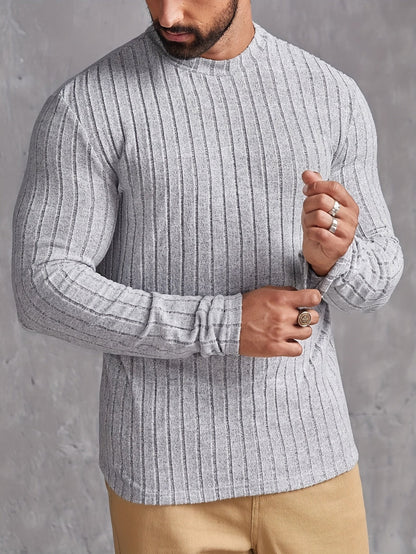 Herre Striktrøje Casual Crewneck Stil 2