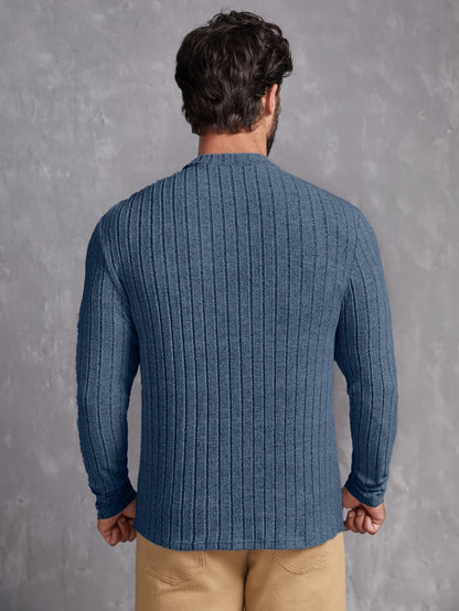 Herre Striktrøje Casual Crewneck Stil 3