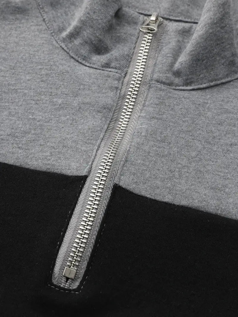 Herre Sweater Lynlås Fleece Komfortabel Stilfuld 2