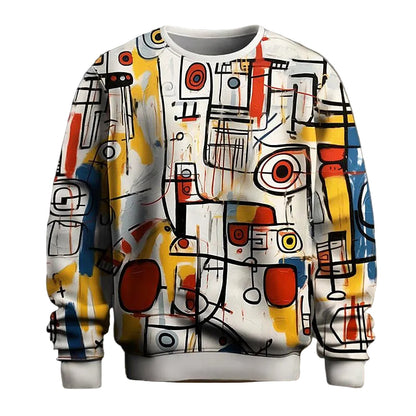 Herre Sweater med Geometrisk Mønster 0