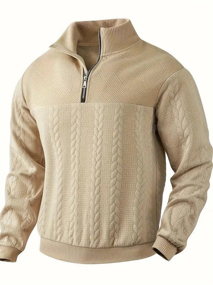 Herre Sweater med Lynlås Moderne Stil 3
