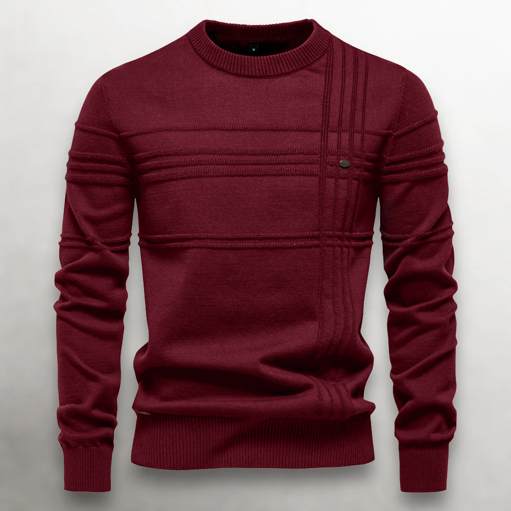 Herre Sweater med Teksturmønster 4