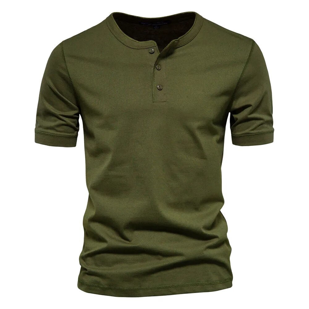 Herre T-Shirt Med Krave i Katoen 5